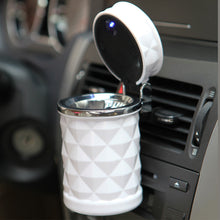 Load image into Gallery viewer, Universal Aluminum Alloy Car Ashtray With LED Light Ash Tray Cup Smokeless Portable Auto Ashtray Flame Retardant Car Accessories

