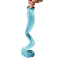 Load image into Gallery viewer, Colored Large Wave Long Curly Wig Ear Hanging Dye Hair Extensions Invisible High Temperature Silk Wig Patch
