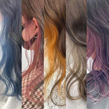 Load image into Gallery viewer, Colored Large Wave Long Curly Wig Ear Hanging Dye Hair Extensions Invisible High Temperature Silk Wig Patch
