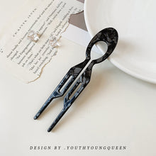 Load image into Gallery viewer, U-Shaped Simple Design Geometric Hair Sticks Acetate Hairpins Tortoiseshell for Women Retro Young Girls Party Jewelry Gifts
