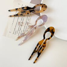 Load image into Gallery viewer, U-Shaped Simple Design Geometric Hair Sticks Acetate Hairpins Tortoiseshell for Women Retro Young Girls Party Jewelry Gifts
