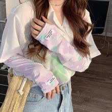 Load image into Gallery viewer, 1Pair Women Summer Ice Arm Sleeves Flower Pattern Sun Protection Sleeves Car Driving Cyclicing Arm Covers Outdoor Sunscreen Loose Ice Silk Sleeve
