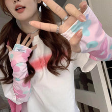 Load image into Gallery viewer, 1Pair Women Summer Ice Arm Sleeves Flower Pattern Sun Protection Sleeves Car Driving Cyclicing Arm Covers Outdoor Sunscreen Loose Ice Silk Sleeve
