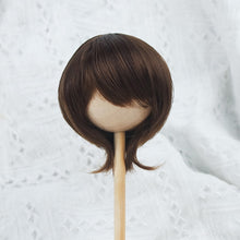 Load image into Gallery viewer, 1/3 BJD Dolls 22-23CM Head Circumference Short Hair High Temperature Fiber Soft Silk Doll Wig Multi-color Doll's Accessories
