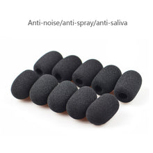 Load image into Gallery viewer, 10Pcs Black Mic Protector Replacement Headset Foam Covers Windscreen Windshield Sponge Covers Microphone Cover for Meeting Mic
