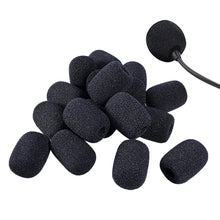 Load image into Gallery viewer, 10Pcs Black Mic Protector Replacement Headset Foam Covers Windscreen Windshield Sponge Covers Microphone Cover for Meeting Mic
