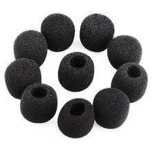 Load image into Gallery viewer, 10Pcs Black Mic Protector Replacement Headset Foam Covers Windscreen Windshield Sponge Covers Microphone Cover for Meeting Mic
