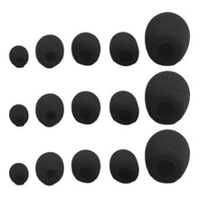 Load image into Gallery viewer, 10Pcs Black Mic Protector Replacement Headset Foam Covers Windscreen Windshield Sponge Covers Microphone Cover for Meeting Mic
