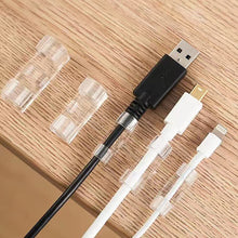 Load image into Gallery viewer, 20/5PCS USB Cable Organizer Clips Wire Winder Holder Earphone Mouse Cord Clip Protector Management Adhesive Hooks Desk Clamp
