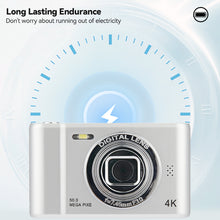 Load image into Gallery viewer, 4K 5000W Pixels Retro HD Camera Double Photography 8X Zoom Home Travel Portable Card Camera

