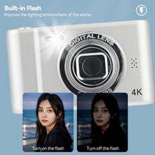 Load image into Gallery viewer, 4K 5000W Pixels Retro HD Camera Double Photography 8X Zoom Home Travel Portable Card Camera
