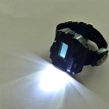 Load image into Gallery viewer, Multifunctional Outdoor Emergency Watch Light With Compass Camping Hike Rechargeable Wrist Light LED Glare Flashlight

