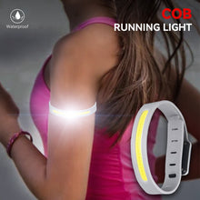 Load image into Gallery viewer, Outdoor COB Floodlight Sensor Arm Light Elastic Adjustable Ultra Light LED Night Run Night Fishing Flashlight USB Charging

