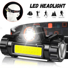 Load image into Gallery viewer, Outdoor Dual Light Source Strong Mini Headlight USB Charging LED Magnetic Working Light For Night Fishing Riding Camping Hiking
