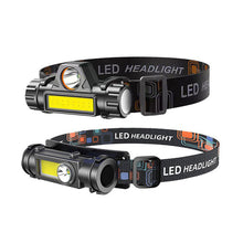 Load image into Gallery viewer, Outdoor Dual Light Source Strong Mini Headlight USB Charging LED Magnetic Working Light For Night Fishing Riding Camping Hiking
