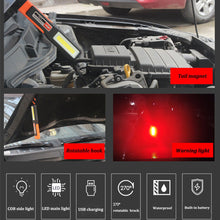 Load image into Gallery viewer, Portable LED Work Light With Magnet And Hook USB Rechargeable Flashlight For Car Repair Outdoor Camping
