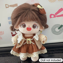 Load image into Gallery viewer, 20CM Cotton Doll Rompers Cartoon Plush Doll Replacement Outfit Lolita Dress Playing House Accessories Mini Clothes
