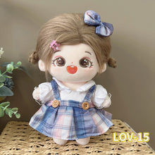 Load image into Gallery viewer, 20CM Cotton Doll Rompers Cartoon Plush Doll Replacement Outfit Dress Playing House Accessories Mini Clothes
