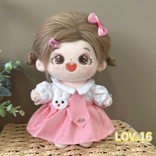 Load image into Gallery viewer, 20CM Cotton Doll Rompers Cartoon Plush Doll Replacement Outfit Dress Playing House Accessories Mini Clothes
