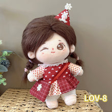 Load image into Gallery viewer, 20CM Cotton Doll Rompers Cartoon Plush Doll Replacement Outfit Dress Playing House Accessories Mini Clothes
