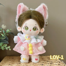 Load image into Gallery viewer, 20CM Cotton Doll Rompers Cartoon Plush Doll Replacement Outfit Dress Playing House Accessories Mini Clothes

