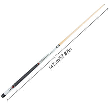 Load image into Gallery viewer, 1PC 147CM Weighted 1/2 Split Cue 13MM Big Head Chinese Black Eight Snooker Maple Birch Cue Stick Billiard Supplies
