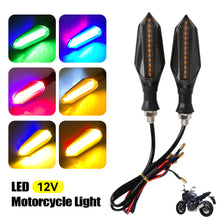 Load image into Gallery viewer, 2Pcs LED Motorcycle Turn Signal Lamp Sequential Flowing Flash Indicator Lights Running Light Motorcycle Tail Lights
