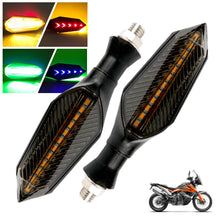 Load image into Gallery viewer, 2Pcs LED Motorcycle Turn Signal Lamp Sequential Flowing Flash Indicator Lights Running Light Motorcycle Tail Lights
