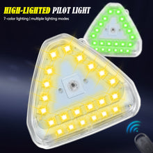 Load image into Gallery viewer, 7 Colors Car Motorcycle Wireless Remote Control Strobe Light LED Warning Lamp Triangle Navigation Lights
