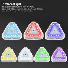 Load image into Gallery viewer, 7 Colors Car Motorcycle Wireless Remote Control Strobe Light LED Warning Lamp Triangle Navigation Lights
