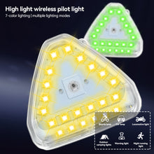 Load image into Gallery viewer, 7 Colors Car Motorcycle Wireless Remote Control Strobe Light LED Warning Lamp Triangle Navigation Lights
