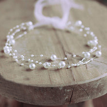 Load image into Gallery viewer, Newborn Photography Props Toddler Girls Pearl Headband Baby Photoshoots Posing Photo Tieback Princess Hair Accessories
