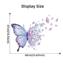 Load image into Gallery viewer, Purple Butterfly Wall Stickers for Bedroom Living Room Decoration Girls Room Wall Decals Daughter Room Wallpaper PVC Murals
