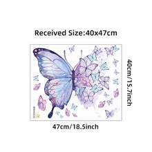Load image into Gallery viewer, Purple Butterfly Wall Stickers for Bedroom Living Room Decoration Girls Room Wall Decals Daughter Room Wallpaper PVC Murals
