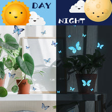 Load image into Gallery viewer, Luminous Blue Butterfly Wall Stickers Decor Butterflies for Bedroom Living Room Decoration Girls Room Wall Decals Daughter Room Wallpaper PVC Murals
