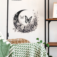 Load image into Gallery viewer, Personality Creative Moon Wreath Butterfly Bedroom Living Room Home Decoration Wall Stickers Wholesale Room Decoration
