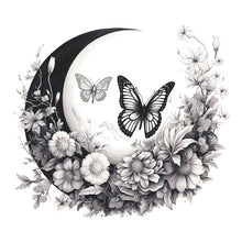 Load image into Gallery viewer, Personality Creative Moon Wreath Butterfly Bedroom Living Room Home Decoration Wall Stickers Wholesale Room Decoration
