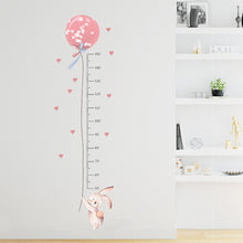 Load image into Gallery viewer, Balloon Rabbit Wall Stickers for Baby Girls Room Kids Room Height Ruller Grow Up Chart Height Measurement Wall Decals Nursery
