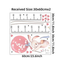 Load image into Gallery viewer, Balloon Rabbit Wall Stickers for Baby Girls Room Kids Room Height Ruller Grow Up Chart Height Measurement Wall Decals Nursery
