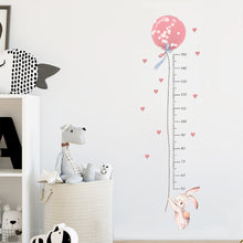 Load image into Gallery viewer, Balloon Rabbit Wall Stickers for Baby Girls Room Kids Room Height Ruller Grow Up Chart Height Measurement Wall Decals Nursery
