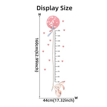 Load image into Gallery viewer, Balloon Rabbit Wall Stickers for Baby Girls Room Kids Room Height Ruller Grow Up Chart Height Measurement Wall Decals Nursery

