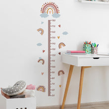 Load image into Gallery viewer, Rainbow Height Measurement Wall Stickers for Kids Room Height Ruller Grow Up Chart Wall Decals for Baby Nursery Room Decoration
