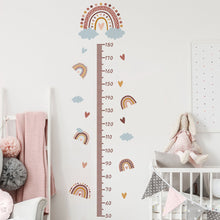 Load image into Gallery viewer, Rainbow Height Measurement Wall Stickers for Kids Room Height Ruller Grow Up Chart Wall Decals for Baby Nursery Room Decoration
