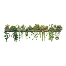 Load image into Gallery viewer, Green Dill Leaves Hanging Basket Wall Stickers Bedroom Living Room Wall Beautification Green Plant Decor Courtyard Wall Decals
