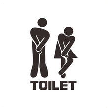 Load image into Gallery viewer, WC Toilet Entrance Sign Door Stickers For Public Place Home Decoration Creative Pattern Wall Decals Diy Funny Vinyl Mural Art
