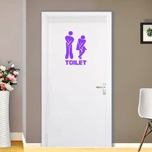 Load image into Gallery viewer, WC Toilet Entrance Sign Door Stickers For Public Place Home Decoration Creative Pattern Wall Decals Diy Funny Vinyl Mural Art

