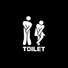 Load image into Gallery viewer, WC Toilet Entrance Sign Door Stickers For Public Place Home Decoration Creative Pattern Wall Decals Diy Funny Vinyl Mural Art
