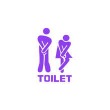 Load image into Gallery viewer, WC Toilet Entrance Sign Door Stickers For Public Place Home Decoration Creative Pattern Wall Decals Diy Funny Vinyl Mural Art
