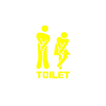 Load image into Gallery viewer, WC Toilet Entrance Sign Door Stickers For Public Place Home Decoration Creative Pattern Wall Decals Diy Funny Vinyl Mural Art
