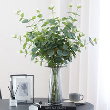 Load image into Gallery viewer, Artificial Plants Eucalyptus Leaves Green Leaf Branches Flowers Wreath DIY Bouquet Wedding Home Decoration
